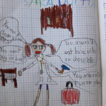 One of the drawings Sarah received while teaching English in Spain