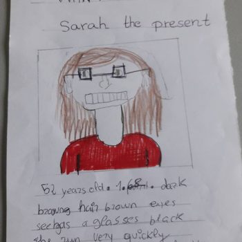 One of the drawings Sarah received while teaching English in Spain