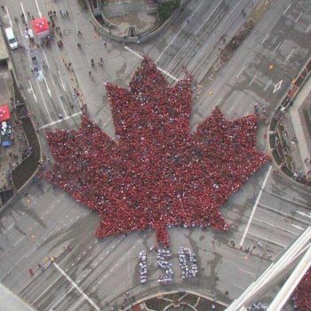 The Canadian Leaf from the sky