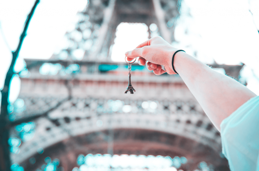 Paris-France-keychain-Eiffel-tower-travel-abroad