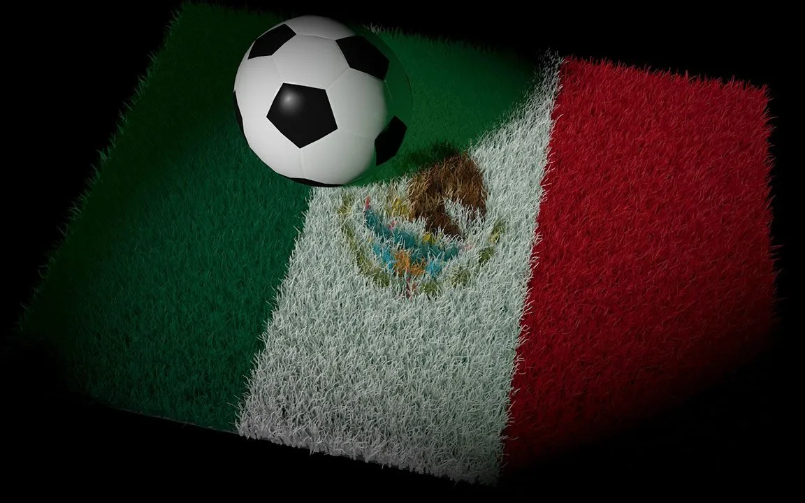 Football-Mexico-soccer-ball-win-flag