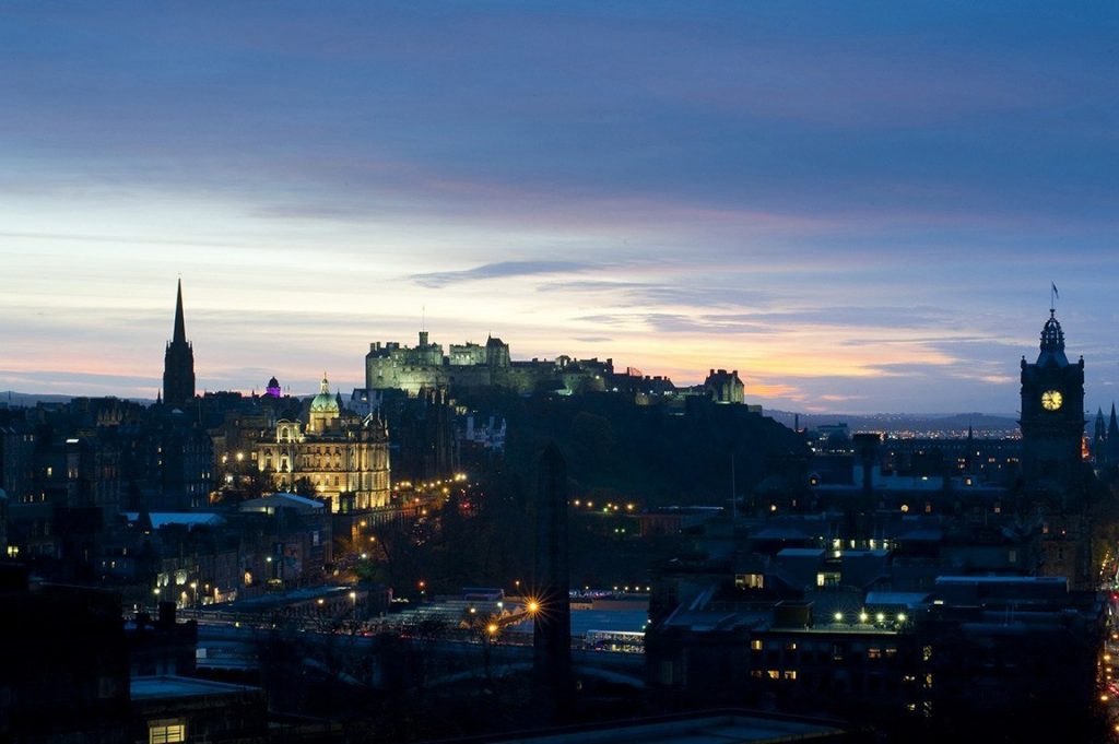 Edinburgh Castle at dusk