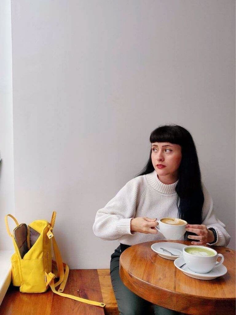 Alice with coffee