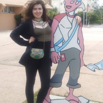 An art installation at the cartoon museum in Holon, Israel.