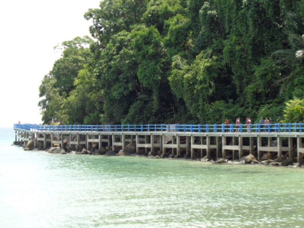 The sea path at Marine Park in Air Batang.