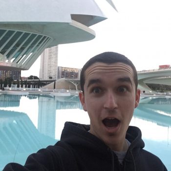 Eli in Valencia in 2017 before he needed to start coping with not being abroad.