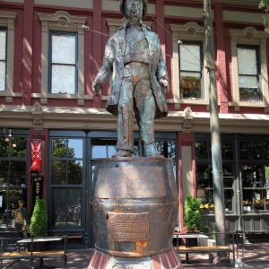 The statue of Gassy Jack in Gastown near Vancouver.