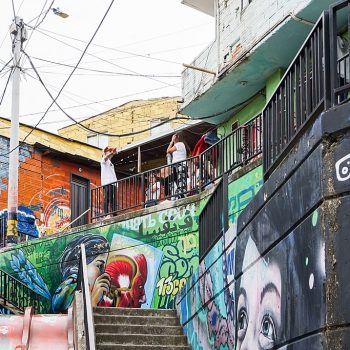 Photo by Bernard Gagnon. Graffiti in Comuna 13.