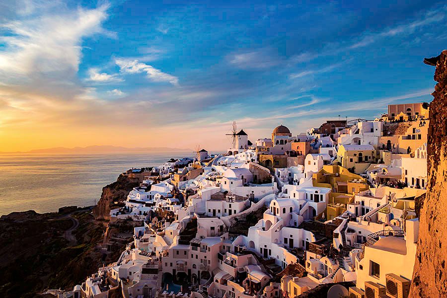 A photo of Santorini.