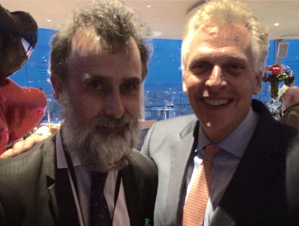 Jim Murty with former Virginia governor Terry McAuliffe at the Guinness Storehouse, one of Dublin's many Irish bars