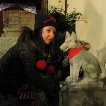 Maria at Shinto shrine in Japan