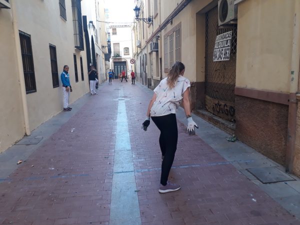 Playing pilota on the streets of Castelló