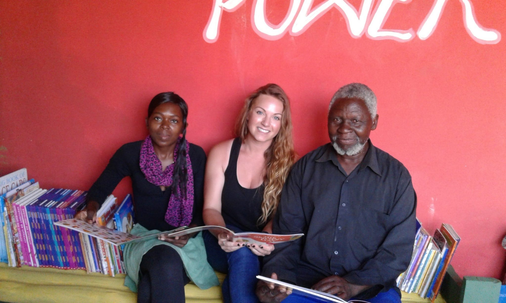 Rachel with community leaders during her time with the Peace Corps