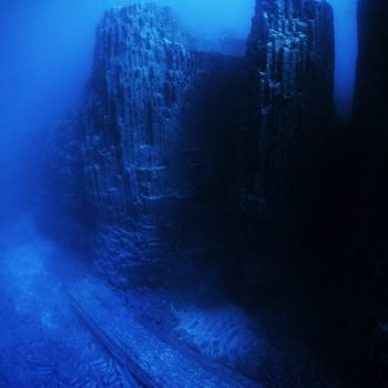 An underwater cave