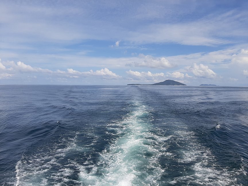 The view from the dive boat on Saturday June 27th. It was wonderful to get a chance to be in the water again