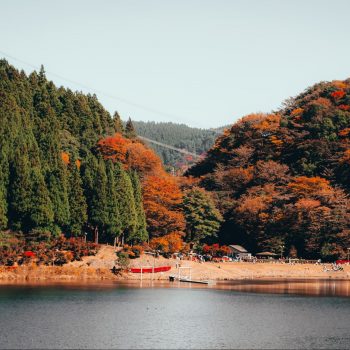 The Usui Lake Beach, which you can see while teaching English in Japan