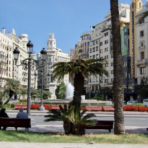 Valencia city fountain