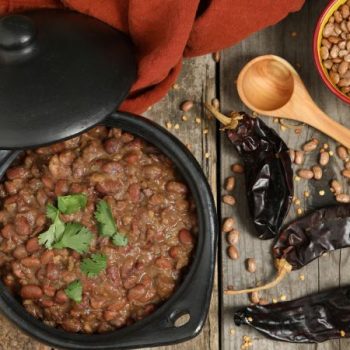 light and healthy mexican food beans
