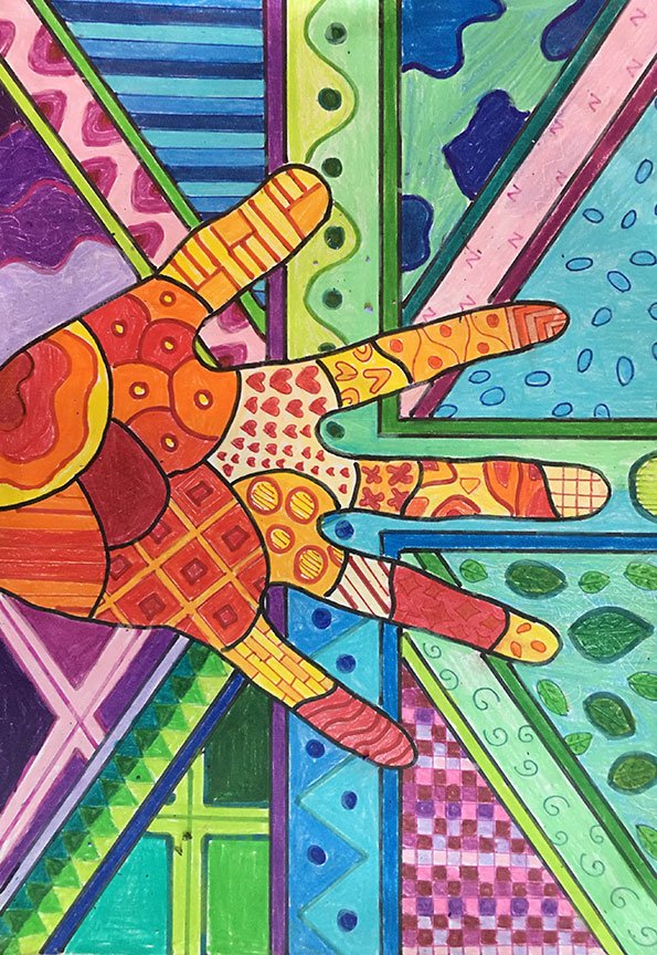 our knowledge of colour theory and the element of line
