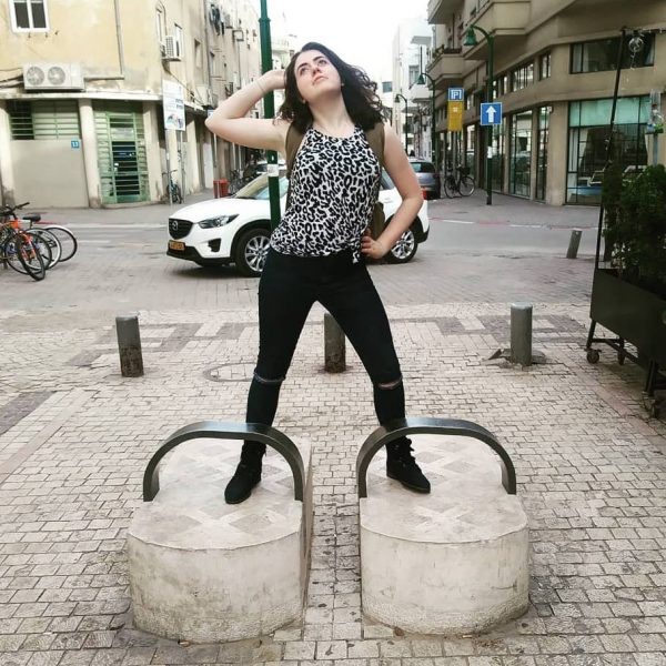 Alana posing in Tel Aviv